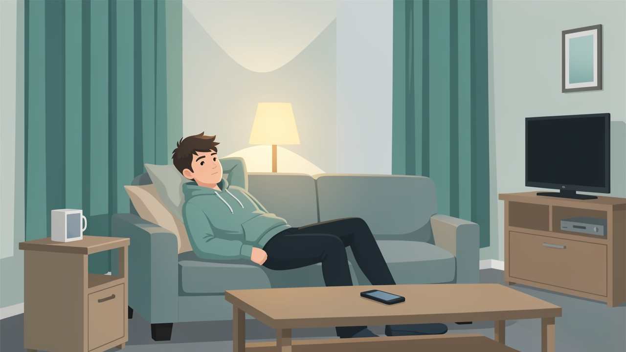 A short period of relative rest, typically 24–48 hours: limit screens, bright light and loud environments without stopping daily function.