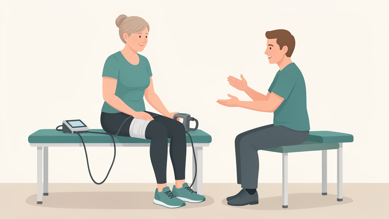 Explain the sensation beforehand: burning, fatigue and a tight cuff are expected. Sharp pain, tingling or numbness are not.