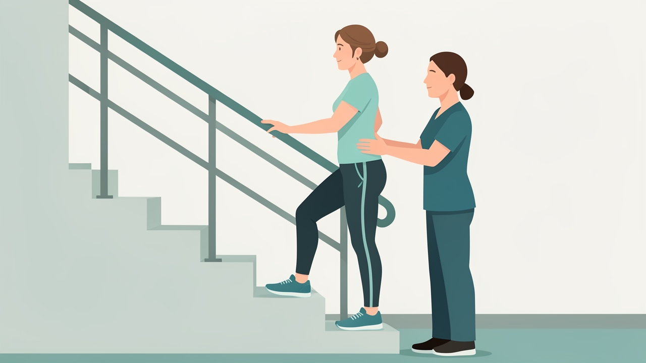 After total knee replacement, rehab targets range of motion, strength and coordination so daily tasks like walking and stair climbing feel easy and confident.